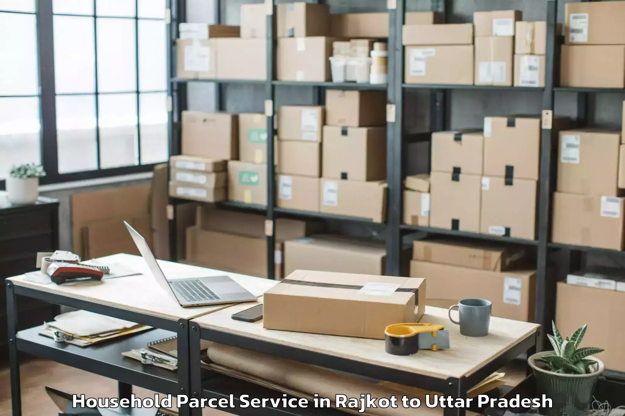 Get Rajkot to Lucknow Household Parcel